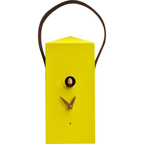 Orologio a Cucù da Parete 12x27x12cm Pirondini Italia Lanterna Giallo Zolfo (1/2)