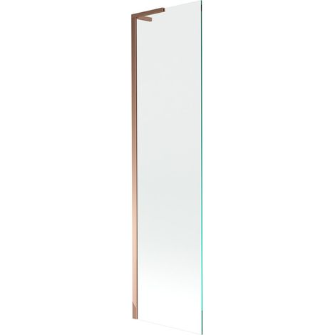 Mexen Next L paratia da vasca da bagno a 1 anta 50 x 150 cm, trasparente, oro rosa - 895-050-000-03-00-60 (1/5)