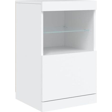 Buffet de Cuisine avec Éclairage LED Intégré, Meuble Rangement 41x37x67 cm, Desserte Moderne pour Salon et Salle à Manger (1/5)