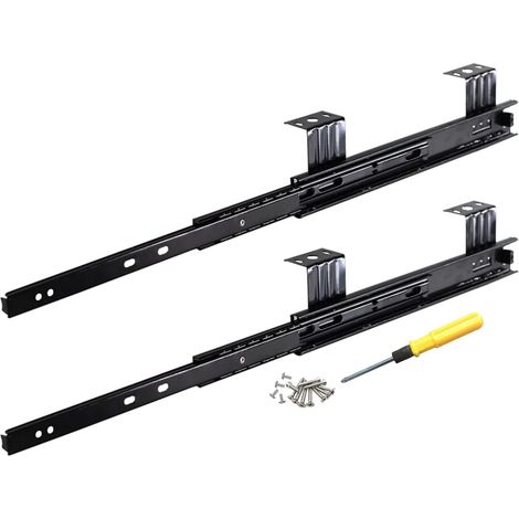 Glissières de tiroir, rails coulissants, glissières, 2 pièces robustes (1/5)