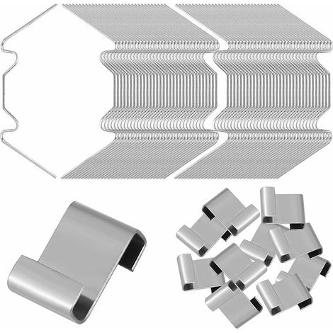 VURAHOME - 100 pièces Clips de Vitrage pour Serre 304 Acier Inox Clip W/Z Type pour Serre Polycarbonate Verre (1/4)