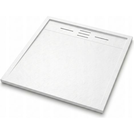 Receveur de douche - 80 x 80 cm - Carré - Extra-plat - SMC - Avec siphon (1/5)
