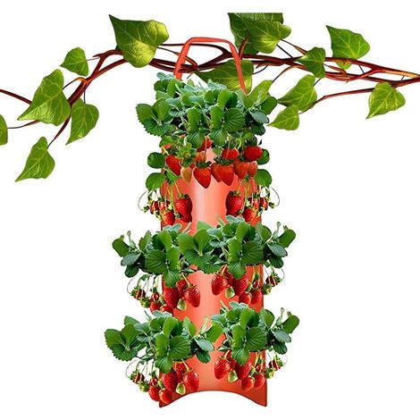 Jardinière à suspendre pour tomates Sacs de culture de fraises à l'envers, pots d'accessoires pour planter des fruits, des légumes, des tomates en plein air, des fleurs de piment, jardin, jardin (1/5)