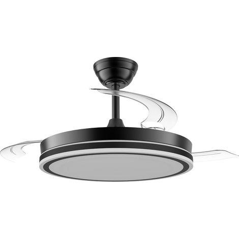 Ventilador LED aspas retráctiles Night Eco Negro 48W (1/3)