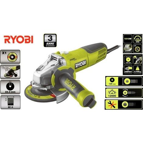 smerigliatrice angolare RYOBI 1010W 125 millimetri RAG1010-125SF (1/5)