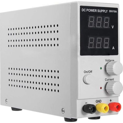 Alimentation de laboratoire, Alimentation DC 0-30V 0-10A Alimentation DC ajustable, Alimentation ajustable avec affichage LED, Courantmètre pour alimentation, Alimentation à découpage stabilisée (1/5)