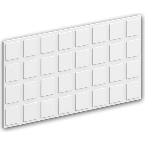 3D Rivestimento murale Profhome 159905 Pannellatura Pannello acustico Elemento decorativo design moderno bianco 80 x 40 cm (1/5)