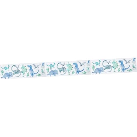 Lot De 3 Autocollants Muraux Dinosaures En Pvc Vert (1/5)