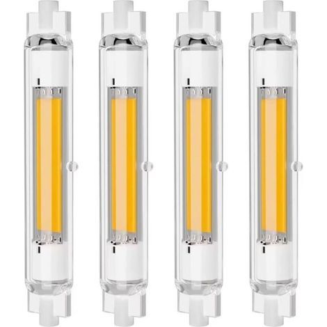 Lot de 4 Ampoules LED R7S 118mm 30W Dimmables, Blanc Chaud 3000K, Sans Scintillement (1/5)