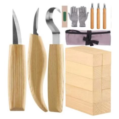Ciseaux à Bois 19Pièces Outils de Sculpture, Amélioré Ciseaux Bois pour la Sculpture Sur bois, Charpentiers, Outils de Sculpturedengyank (1/5)
