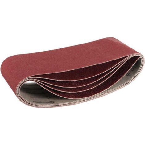 Lot de 5 bandes abrasives de 100 mm x 915 mm,Grain 240 En oxyde d'aluminium - Pour le travail du bois, le polissage du métal, l'aiguiseur de couteaux (1/5)