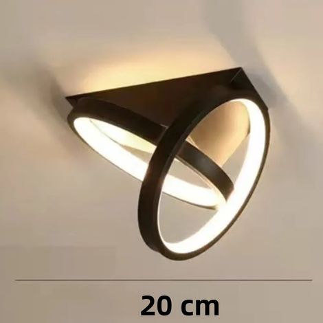 (Noir 25W) Applique murale LED moderne de style nordique pour couloir (1/5)