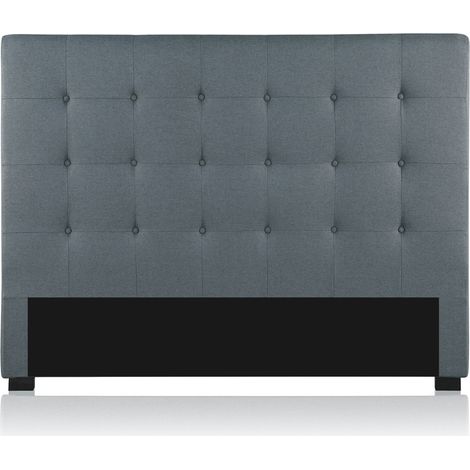 Tête de lit capitonnée Premium Tissu 160cm Gris (1/2)
