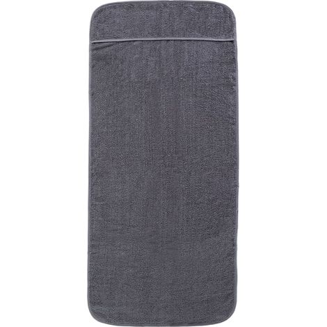 Toallas de playa 2 uds tela gris antracita 400 g/m² 60x135 cm vidaXL (1/5)