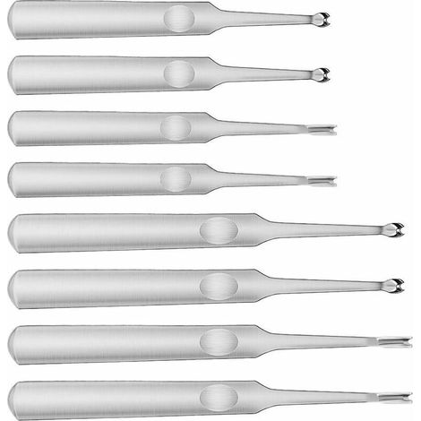 8-teiliges Lederschnitzwerkzeug-Set für V- und U-Formen, Edelstahl, Handarbeit - KZQ