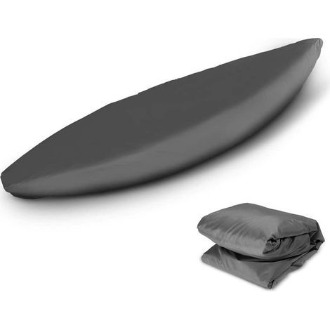 Housse de kayak étanche pour le rangement extérieur, housse de canoë, protection UV, résiste à la pluie, protection solaire pour kayak, canoë, planche à pagaie—— 4.6-5m gris (1/5)