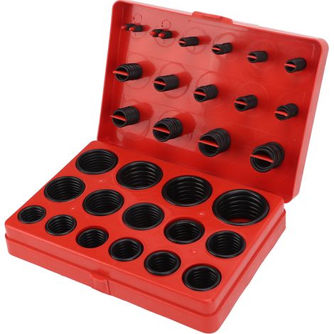 347-teiliger O-Ring-Satz aus Gummi, universelles Sortiment an Unterlegscheiben und Dichtungen für Kfz-Rohre, Armaturen und Maschinen. (1/5)