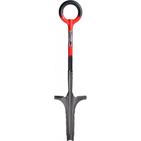Venteo – Lame dentée V inversé en acier carbone renforcé – Désherbeur manuel pour extraction racines profondes – Conception ergonomique pour confort d'utilisation
