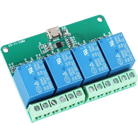 Module relais de commande USB HID 36 V CC, sans pilote pour ordinateur, carte d'extension de module relais de commande PC (1/5)