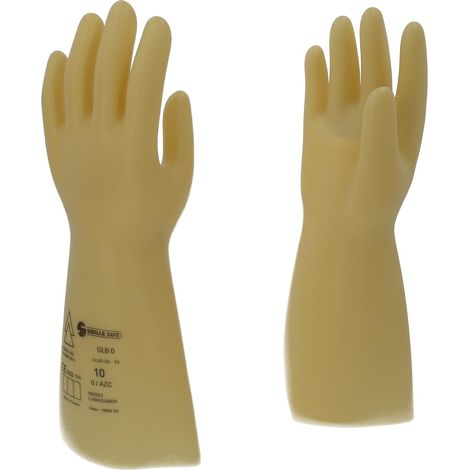 Ks Tools – Gants isolants électriques taille 10 – Classe 0 selon DIN EN 60903 – Latex diélectrique – Protection jusqu'à 1000V