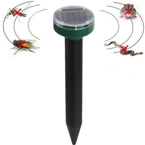 Repelente solar contra topos y marmotas, repelente ultrasónico y solar para césped, jardín y patio. (1/2)