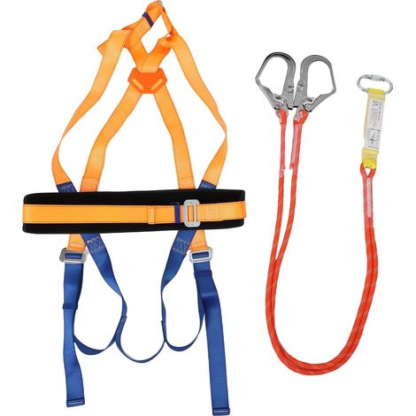 Arnés de seguridad, diseño ergonómico, capacidad de peso máxima, color naranja. (1/2)