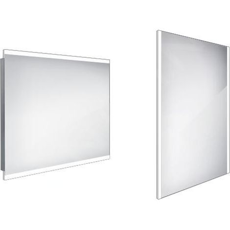 Nimco - Miroir avec éclairage LED, 90x70 cm, aluminium ZP 12019 (1/5)