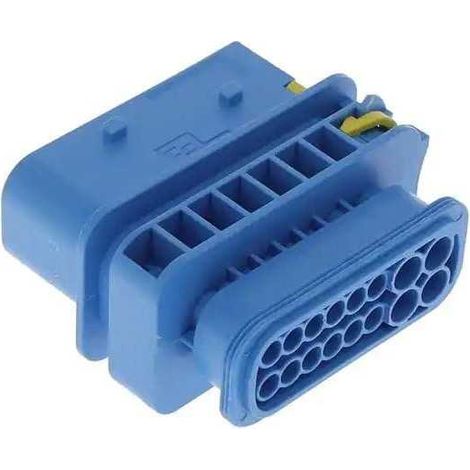 Connettore Heavy Duty Sealed 1.6X2.8 porta maschio 16vie blu senza guarnizione