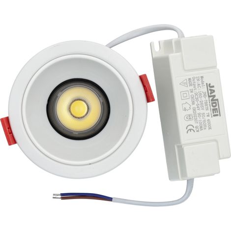 Downlight LED 7W COB direccionable 25o circular 4200K blanco
