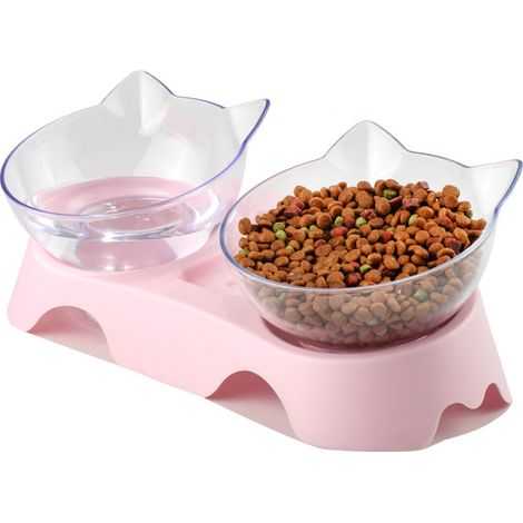 Gamelle double antidérapante pour chien avec support surélevé, distributeur d'eau et de nourriture pour chien
