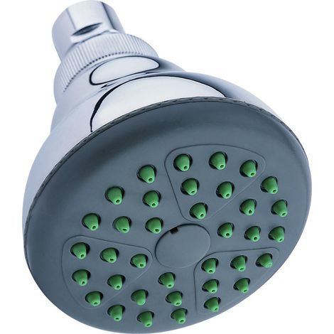 Bagnoclic – Douche de tête réglable anticalcaire – Pommeau nettoyable à charnière – Ajustement de l'angle du jet – Surface lisse et durable