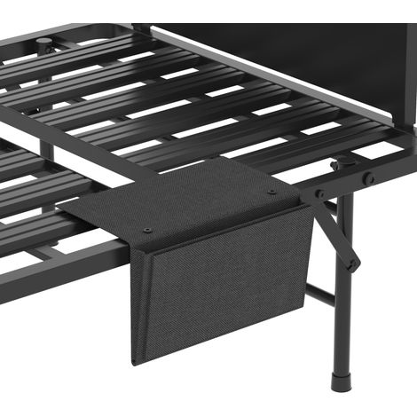 Pour chambre d'amis et studio, lit d'appoint pliant pour adultes, cadre métal sur roues avec housse (1/5)
