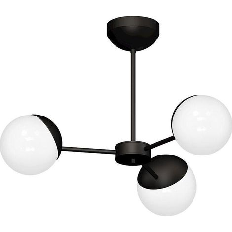 Milagro SFERA Lampe Schwarz und Weiß 66 cm Breite