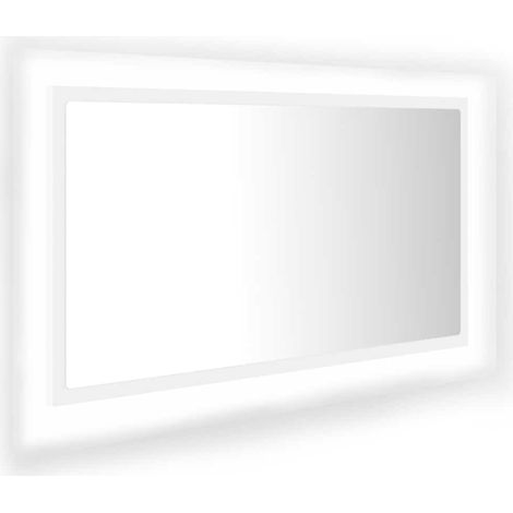 Specchio da Bagno  Mobile da Bagno con LED Bianco 80x8,5x37 cm in Acrilico (1/5)