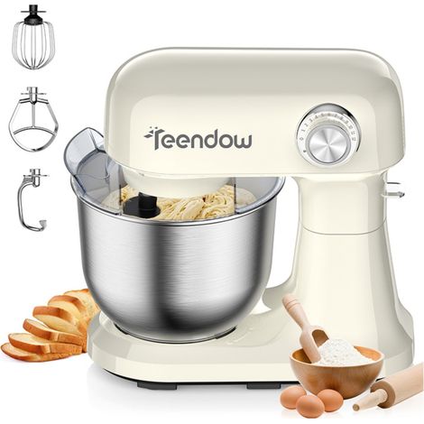 Amasadora Teendow SM-B03C 12 velocidades bol inox 5QT blanca (1/5)