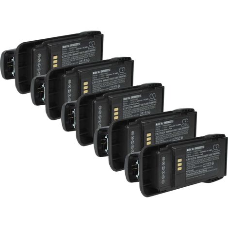 vhbw 5x Battery compatible with Motorola R2 Radio, Walkie-Talkie (2600 mAh, 7.4 V, Li-Ion) + Belt Clip (1/4)