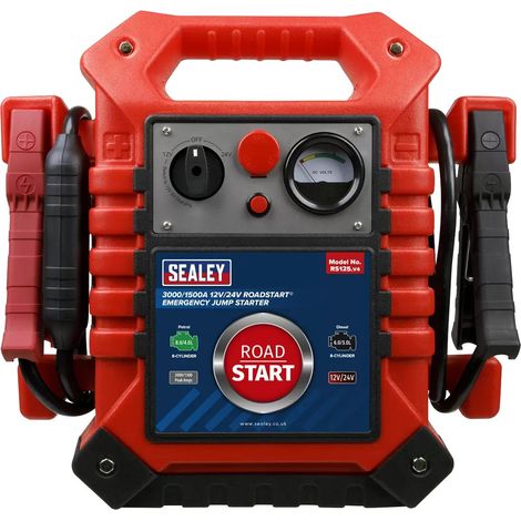 Sealey RoadStart&reg 12/24V Emergency Jump Starter 3000/1500 Peak Amps RS125