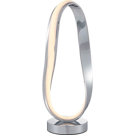 [GEBRAUCHT] B-Ware Lucande Xalia LED-Tischlampe Leuchte Lampe Tischlampe Designerlampe Chrom weiß (1/2)