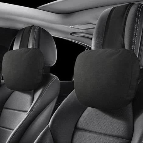 Lot de 2 appuie-têtes de voiture : oreiller cervical doux, soulage les douleurs cervicales, oreiller de voiture et de voyage (1/2)