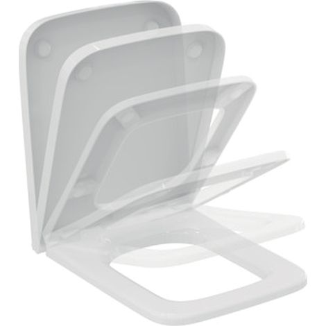 Ideal Standard Blend Cube sedile slim per vaso, a chiusura rallentata, colore bianco finitura lucido T392701 (1/10)