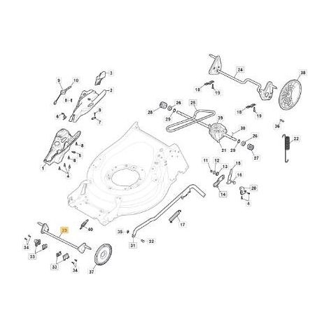 VORDERRADACHSE ZNB D200 MP1 50 ORIGINAL STIGA - 381302885/0