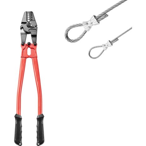 Pince à sertir manuelle de 61 cm (24 pouces) à 5 cavités, pour manchons ovales en cuivre et aluminium, manchons d'arrêt et sertisseurs de câbles métalliques. Outil de sertissage Propress à long manche (1/5)