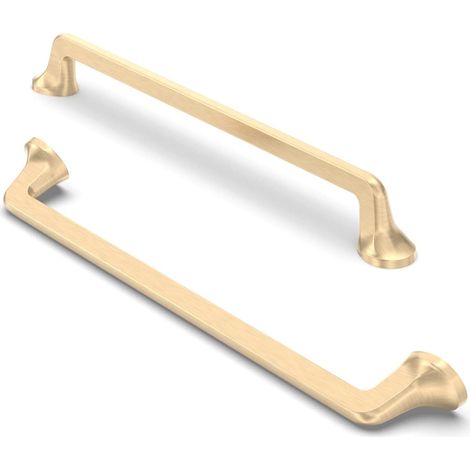 10 Pièces Poignées De Meuble, Poignées De Placard, Poignées De Tiroir De Meuble, Poignées Pour Placards De Cuisine, Poignées De Meuble, Espacement Des Trous De 192 Mm, Laiton Brossé