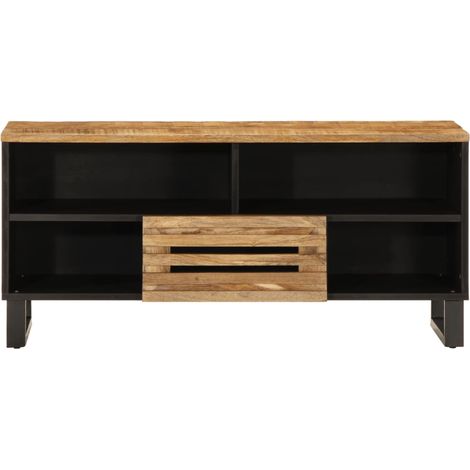 Maison Exclusive - Mobile Porta TV 100x34x46 cm in Massello di Mango Grezzo (1/5)