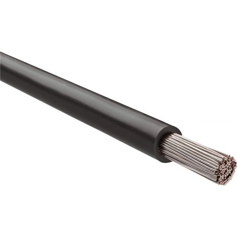 HELU KABEL FÜNFNORM 1X25mm² AWG4 BK (schwarz) Einzelader schwarz AD 10,2mm Nennspannung Uo/U 450V/750V nach UL/CSA 600V - 1 Meter