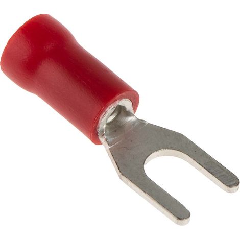 Cosse à fourche à sertir RS PRO Isolé, Rouge 16AWG 1.5mm² 22AWG 0.5mm²