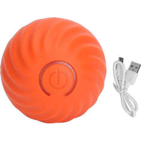Balle interactive pour chat avec LED rechargeable USB, rotation automatique 360°, jouet intelligent pour chien et animal domestique rouge (1/5)