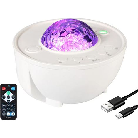 Projecteur LED d'aurores boréales avec Bluetooth, USB et couleurs réglables pour la décoration. (1/3)