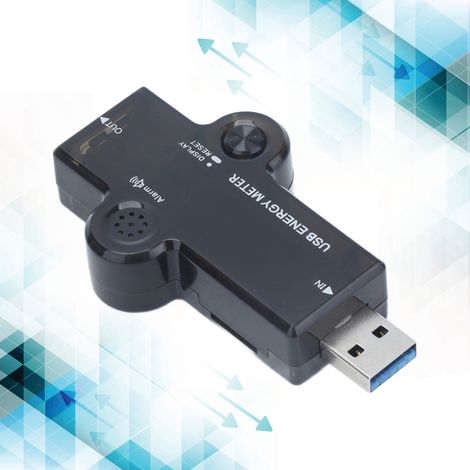 Testeur USB Bluetooth, voltmètre et ampèremètre de chargeur, mesureur de capacité et de puissance de batterie externe, wattmètre CC, Bluetooth USB 3.0 haute vitesse, version améliorée avec écran coule (1/5)