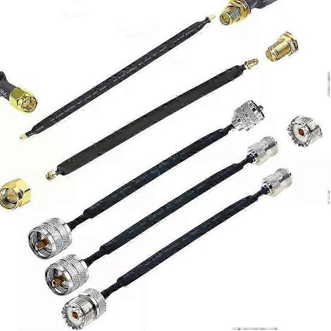 Tür-/Fensterdurchführung, flaches HF-Koaxialkabel, SMA RP-SMA SO239 UHF-Buchse auf UHF-Buchse, 50 Ohm HF-Koaxial-Pigtail-Verlängerungskabel – JXLGV (1/5)